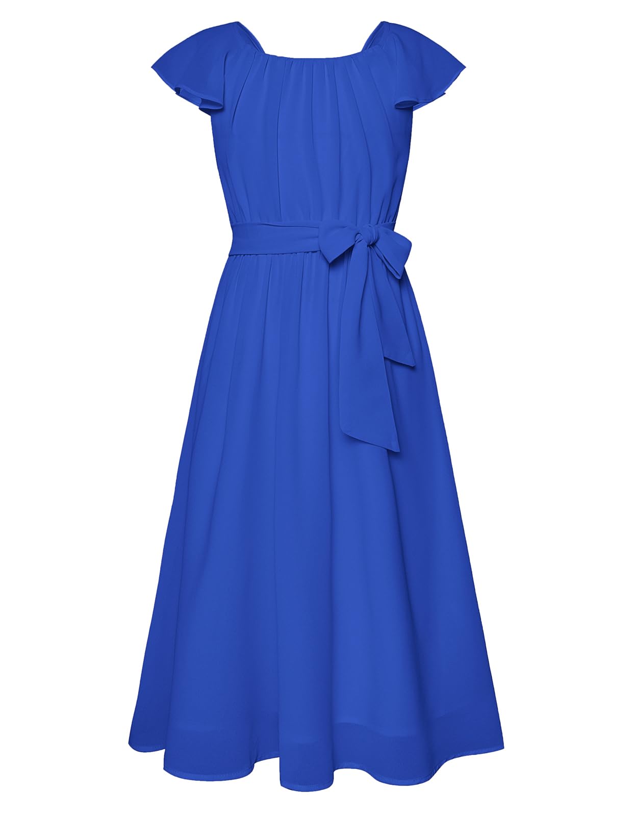 GRACE KARIN Girls Dress Formal Party Wedding Guest Pageant Dress for Teen Girls Ruffle Backless Maxi Sundress Size 6-14