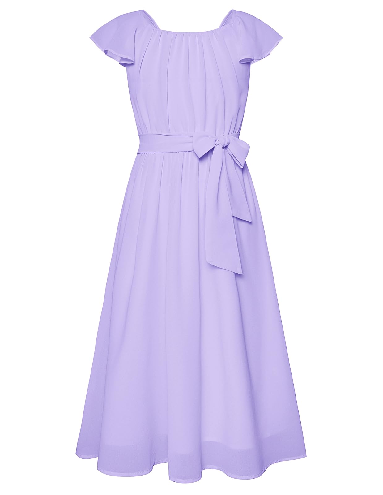 GRACE KARIN Girls Dress Formal Party Wedding Guest Pageant Dress for Teen Girls Ruffle Backless Maxi Sundress Size 6-14