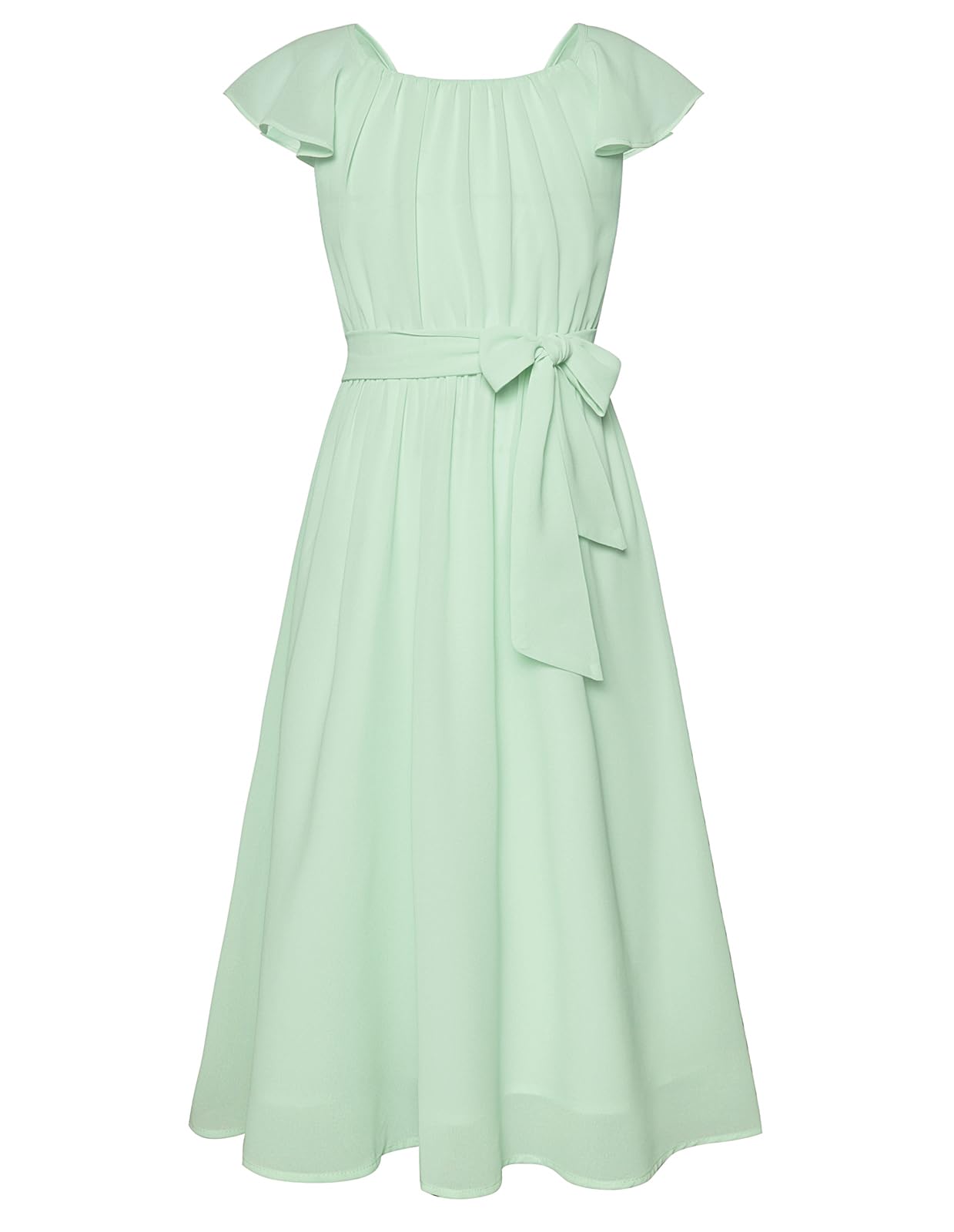 GRACE KARIN Girls Dress Formal Party Wedding Guest Pageant Dress for Teen Girls Ruffle Backless Maxi Sundress Size 6-14