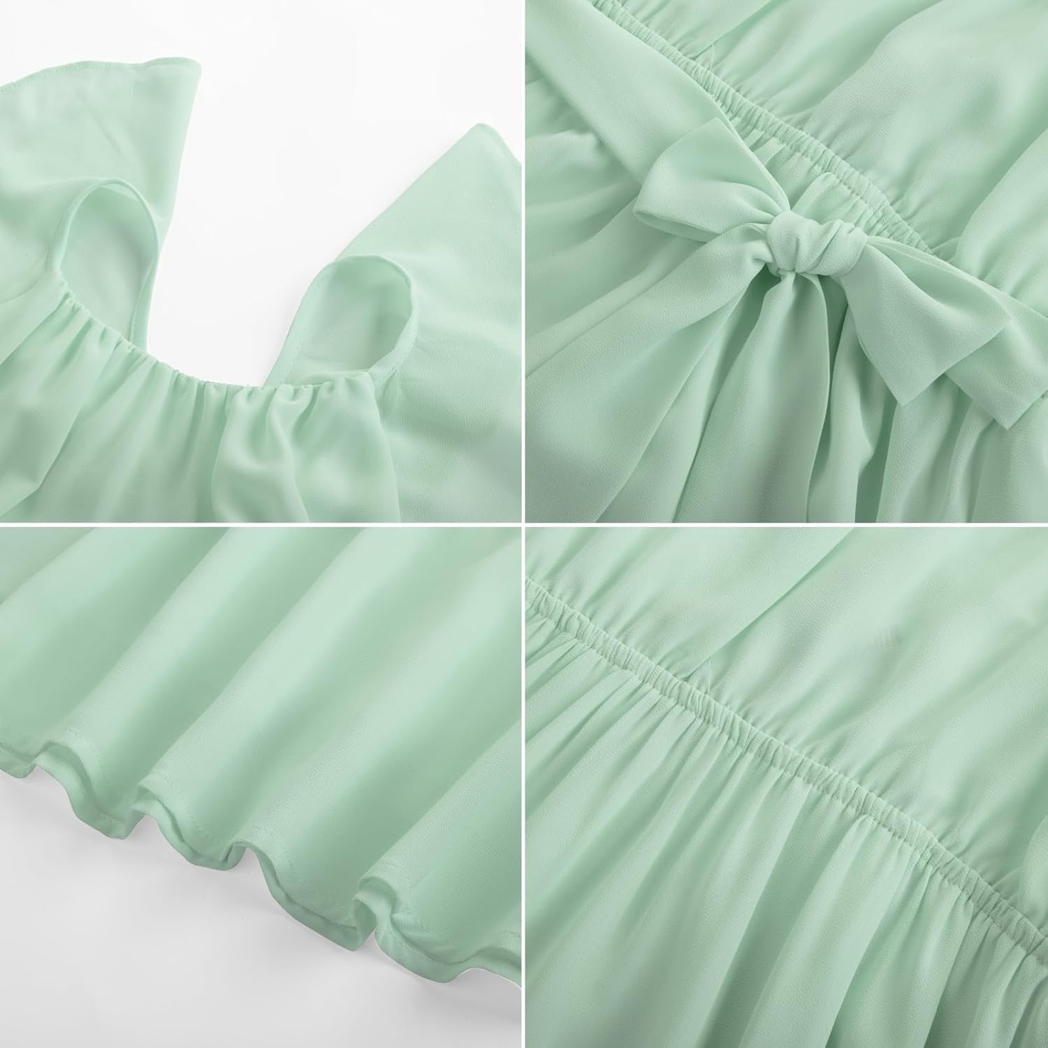 GRACE KARIN Girls Dress Formal Party Wedding Guest Pageant Dress for Teen Girls Ruffle Backless Maxi Sundress Size 6-14