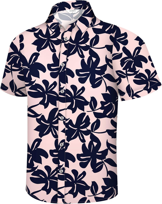 Hawaiian Shirt for Men, Mens Tropical Shirts Short Sleeve, Summer Button Down Vacation Outfits