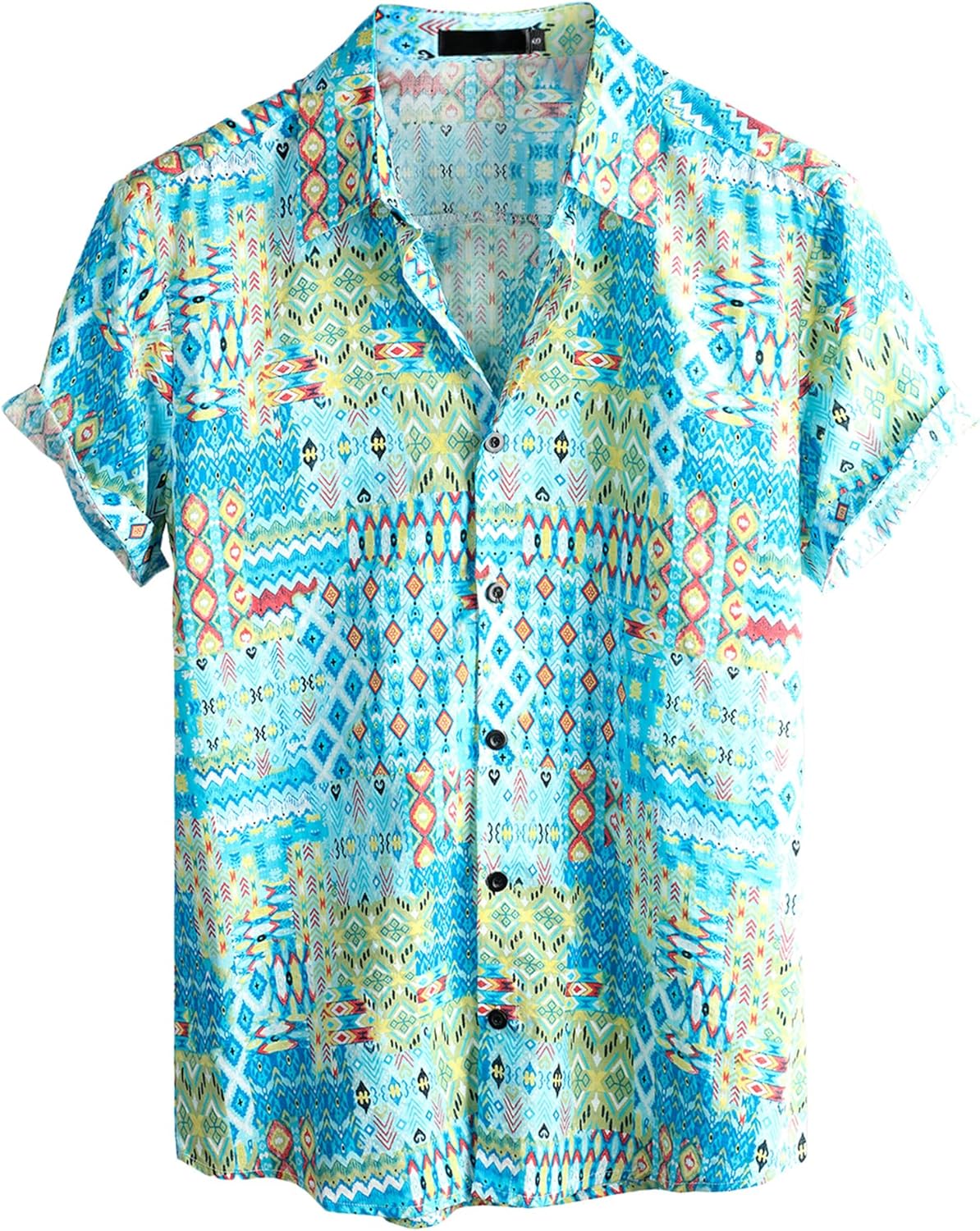 VATPAVE Mens Casual Hawaiian Floral Shirts Short Sleeve Button Down Tropical Shirts Beach Summer Shirts